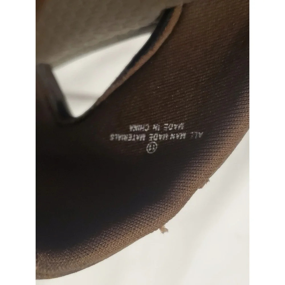 Speedo Mens Slide Sandals Brown Air Cushion Water Shoes Size 11